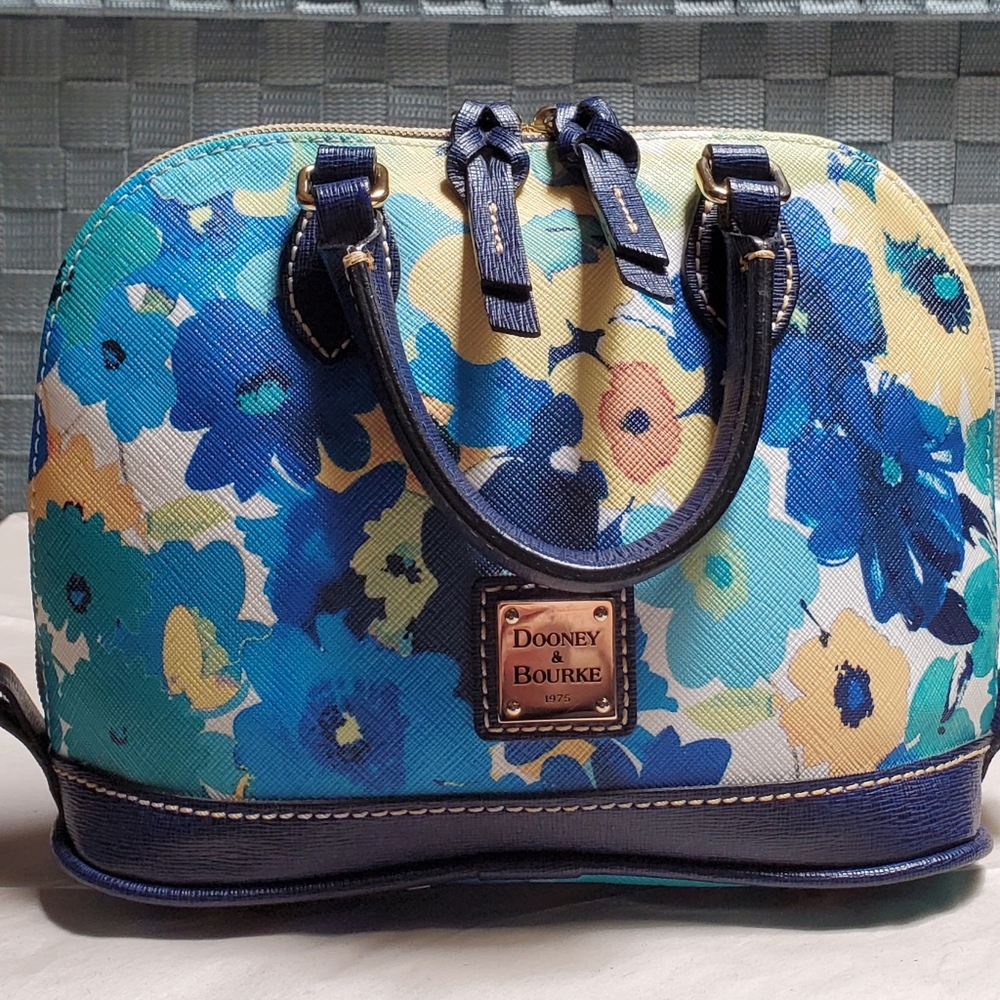 Dooney & Bourke Somerset Floral Satchel Handbag Crossbody